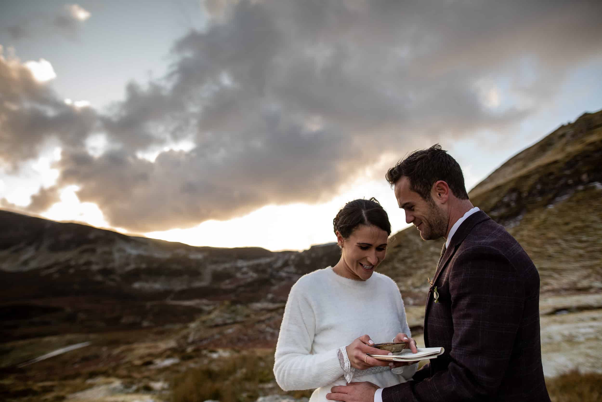 Elopement Photography Quiraing Isle of Skye sunset ceremony quaich