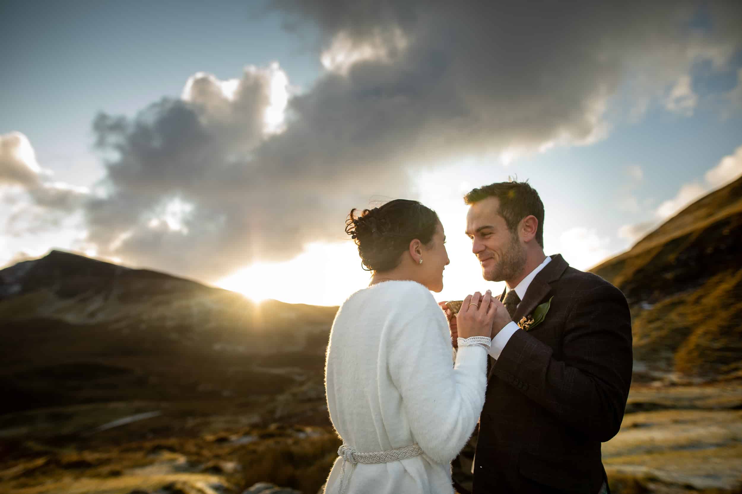 Elopement Photography Quiraing Isle of Skye sunset ceremony quaich