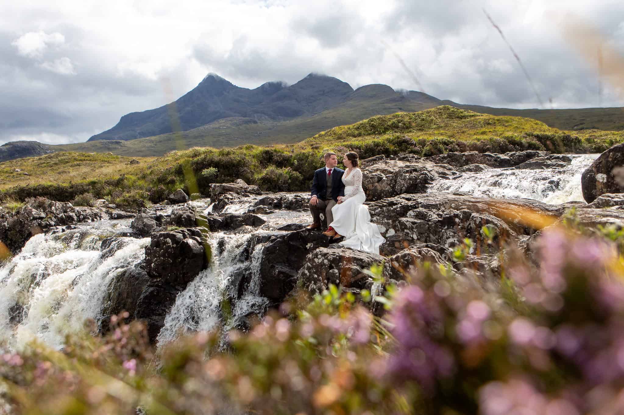 Dream elopement at the Fairy Pools on the Isle of Skye