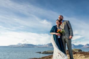 Dunscaith castle Isle of Skye wedding Photograph
