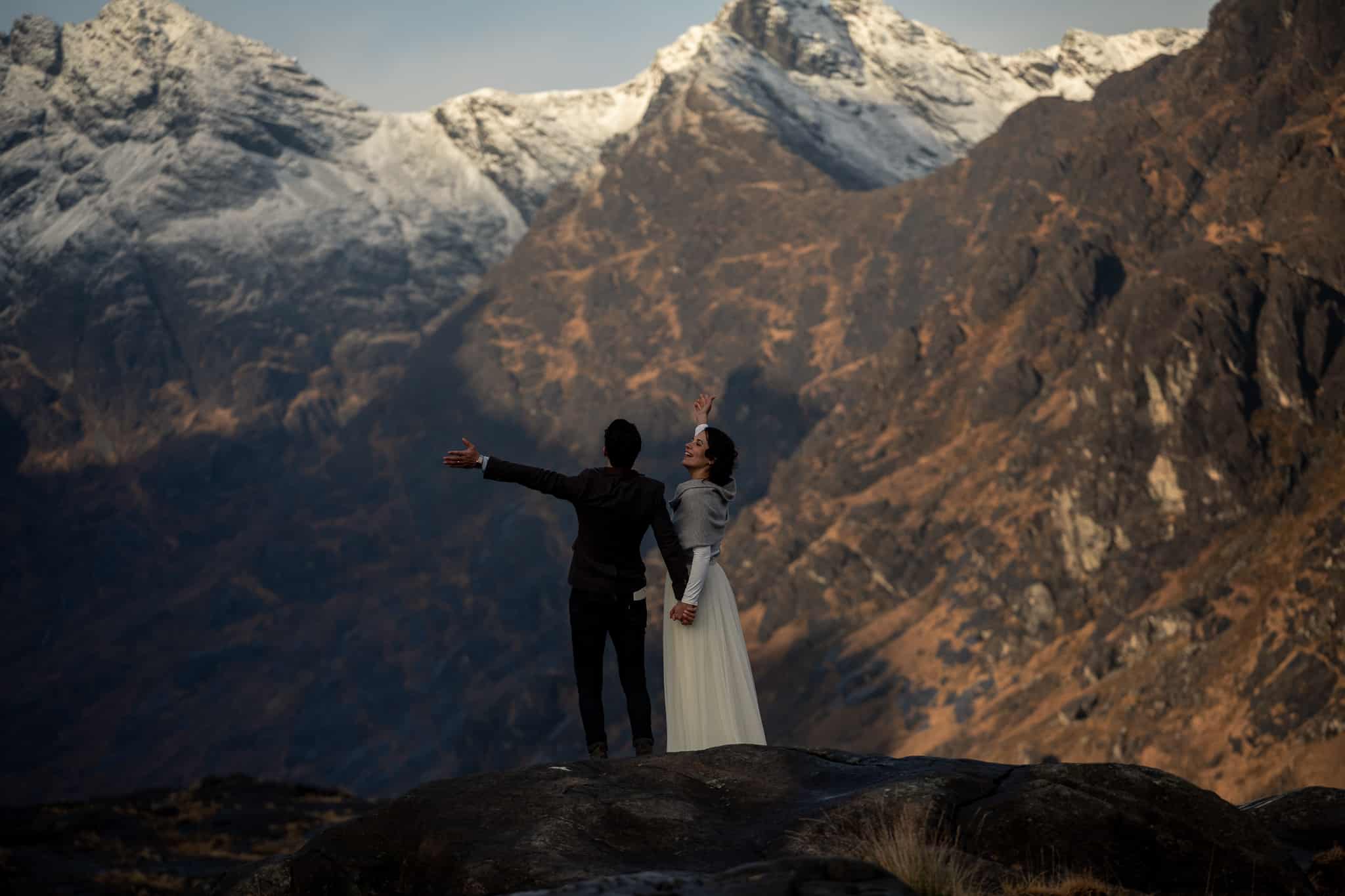 Winter elopement wedding Isle of Skye Scotland