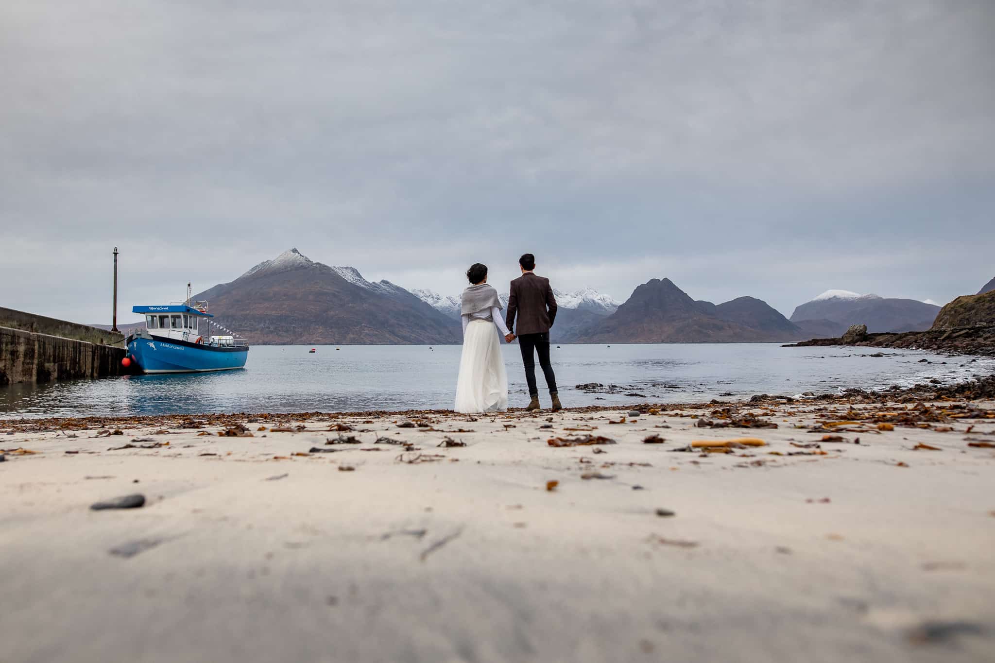 Winter elopement wedding Isle of Skye Scotland