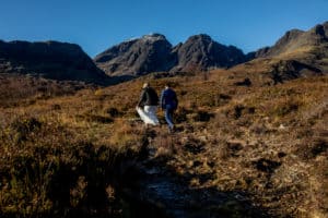 Adventure hiking elopement wedding Isle of Skye, Scotland