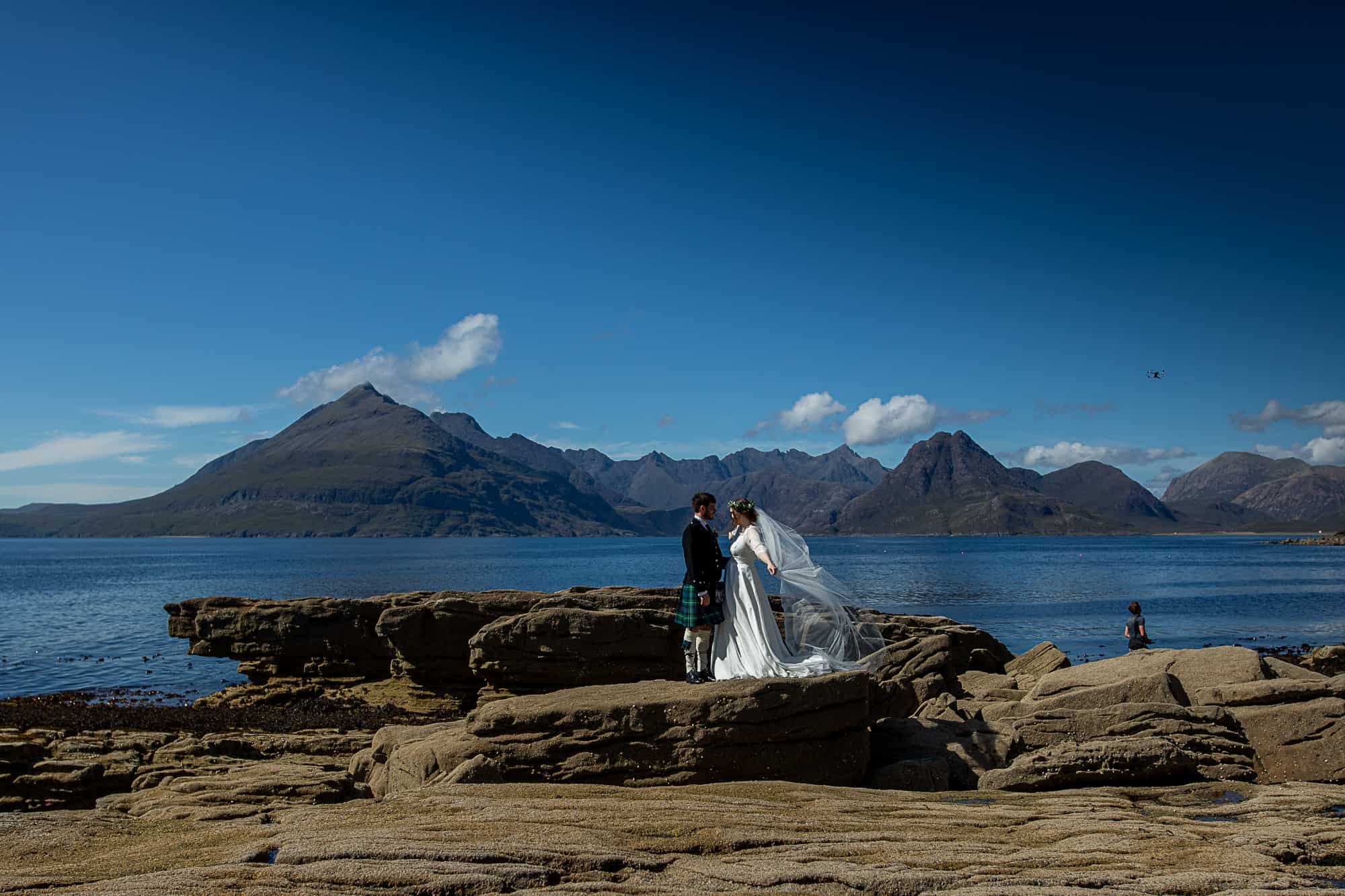 Bride and groom Elgol wedding Isle of Skye