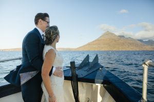 elopement isle of skye on misty isle boat