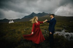 Outlander inspired anniversary photoshoot Isle of Skye