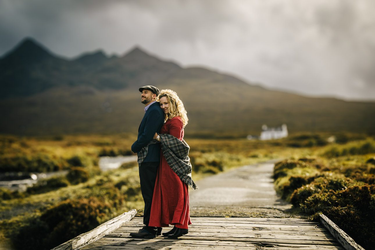 Outlander inspired anniversary photoshoot Isle of Skye