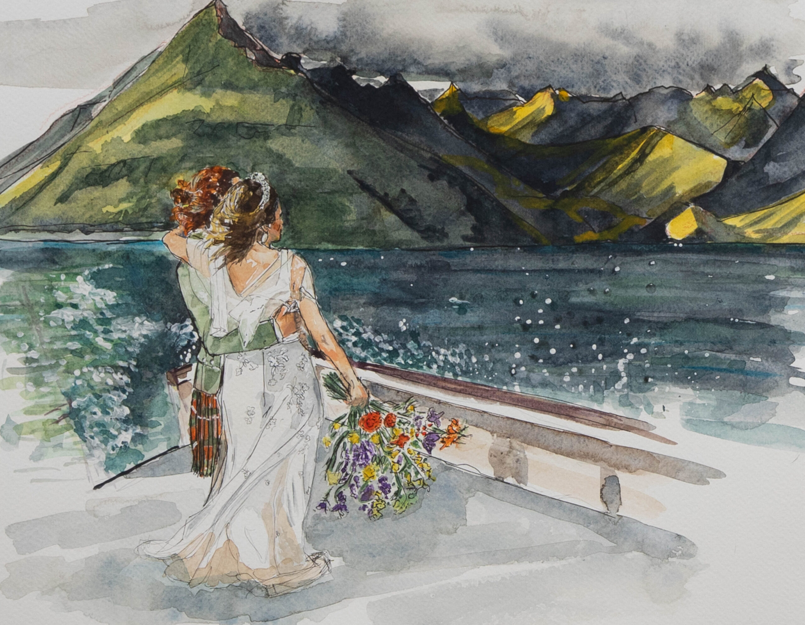 Outstanding wedding painter and artist Isle of Skye