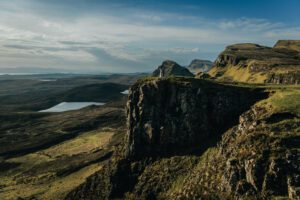 Cliff top sunrise elopement Isle of Skye couple
