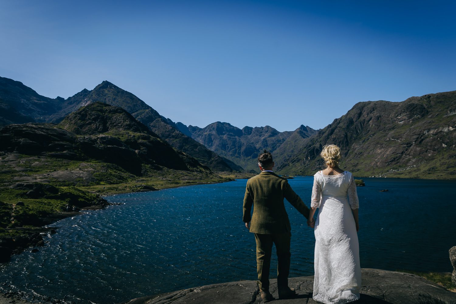 Loch Coruisk elopement wedding with Cuillin mountains